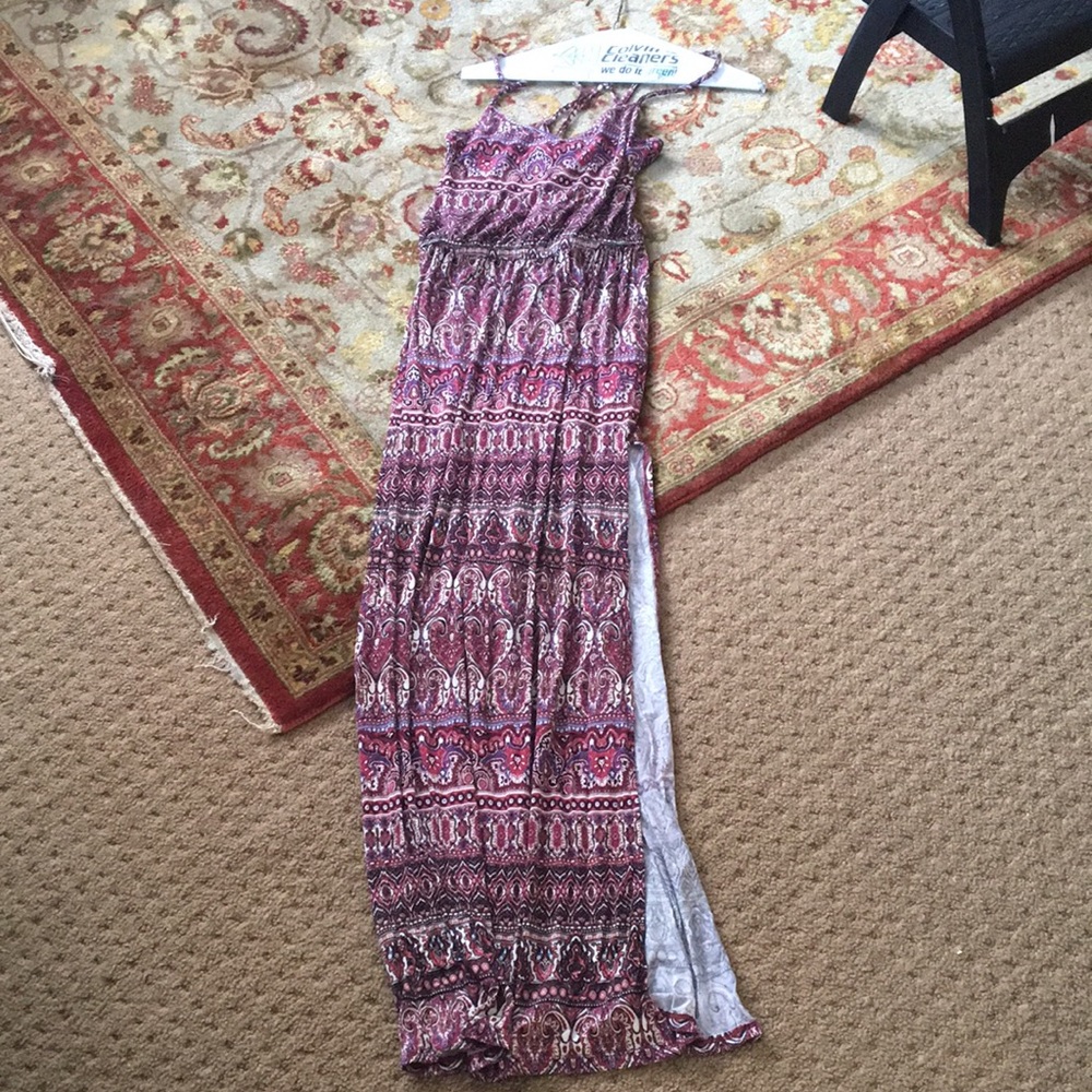 american eagle full length nwt side slit summer dress